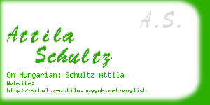 attila schultz business card
